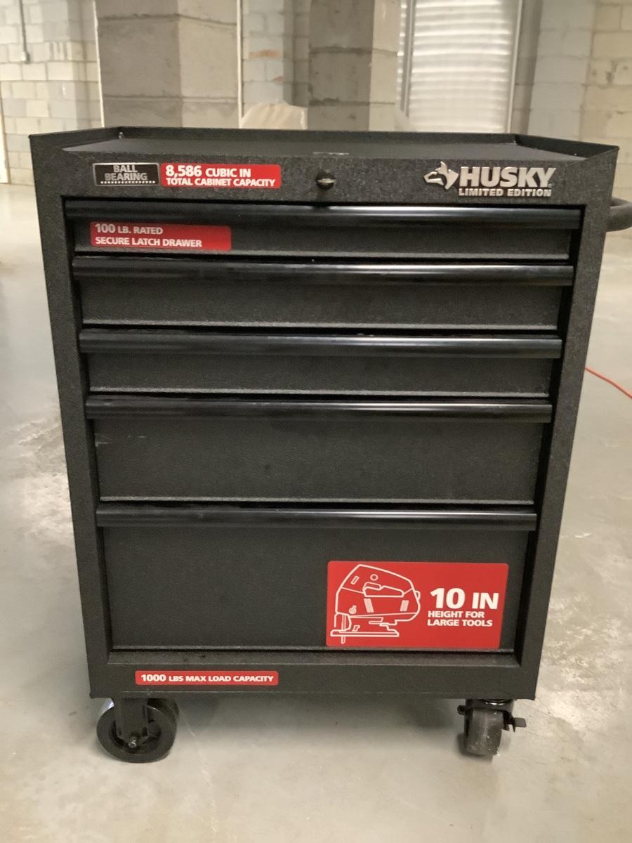 Husky Limited Edition tool chest 38”H 30”W 18”depth 2 keys, items