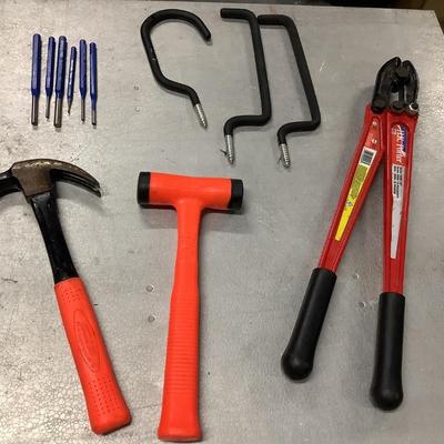 Punch kit/hammer/mallet/bolt cutters/hooks