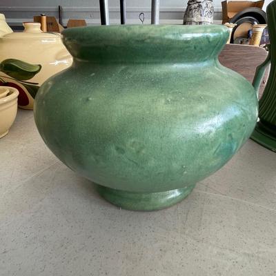 Arts & Crafts Matt Green Vase