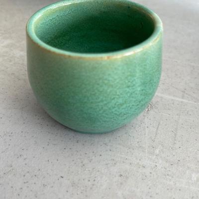 Small 2" x 2" mat green cup