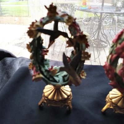 LOT 70 FRANKLIN MINT FABERGE HUMMINGBIRD EGGS WITH AUTHENTICITY