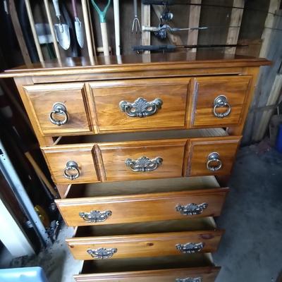 LOT 83 WOODEN CHEST OF DRAWERS
