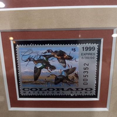 LOT 81  DUCKS UNLIMITED STAMP PRINT AND MORE