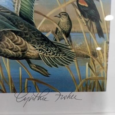 LOT 81  DUCKS UNLIMITED STAMP PRINT AND MORE