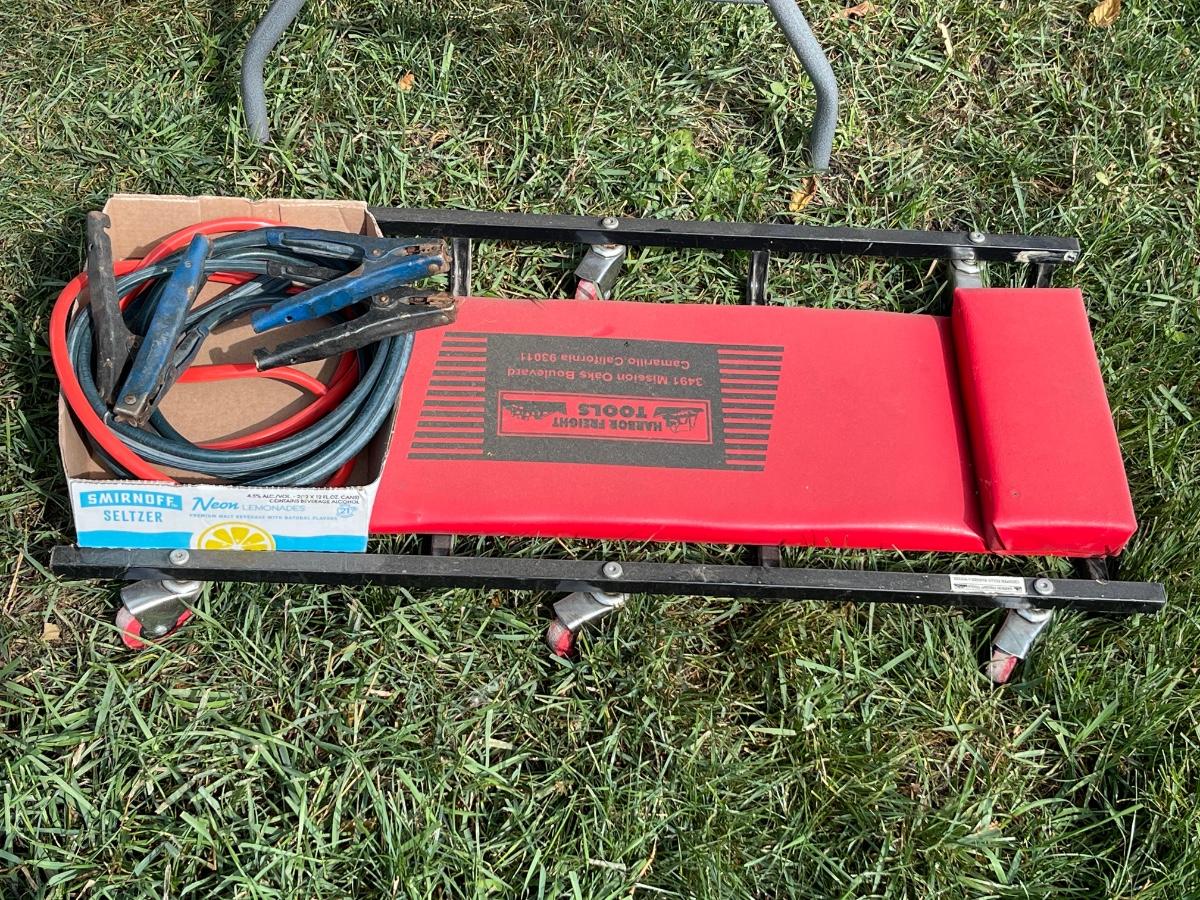 LS2Harbor Freight Creeper and Jumper Cables