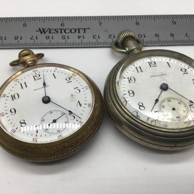 2 Vintage Mechanical Jewel Pocket Watchs