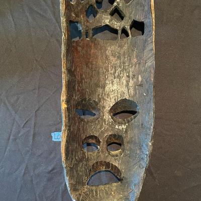 Large vintage ebony African wallhanging carving
