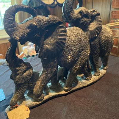 vintage stone serpentine elephant carving