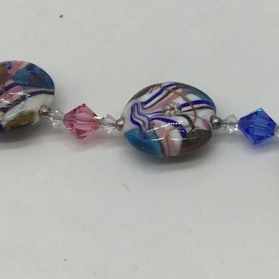 Gorgeous SHADES OF BLUE & OTHER COLORS LAMPWORK Type  Crystal  BEAD