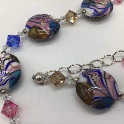 Gorgeous SHADES OF BLUE & OTHER COLORS LAMPWORK Type  Crystal  BEAD