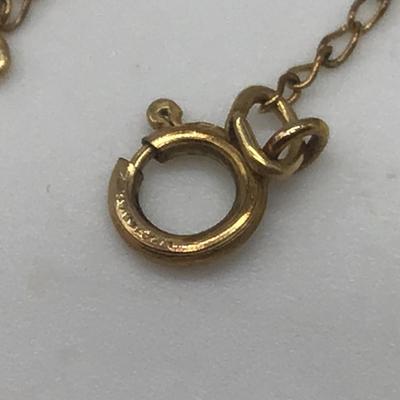 Gold Filled Pendant and Chain. Marked