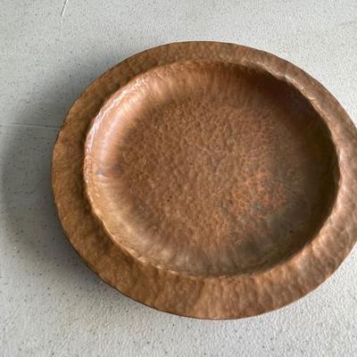 Hammered copper plate