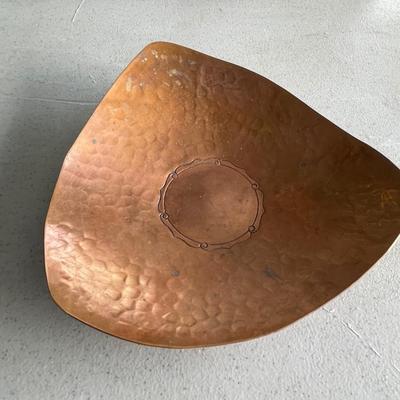A&C hammered copper candy / mint bowl
