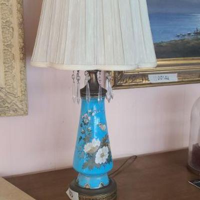 Pair of Cloisonne Blue Lamps