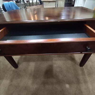 LOT 14  WOODEN WRITING DESK/TABLE WITH ONE DRAWER