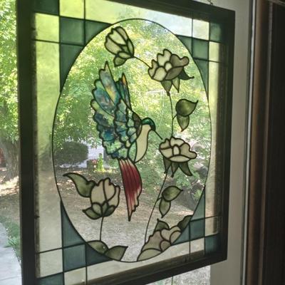 LOT 67 HUMMINGBIRD STAINGLASS