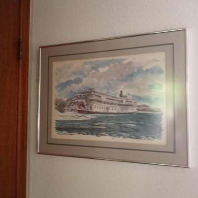LOT 62 FRAMED "STEAMBOAT DELTA QUEEN" BY PAUL N. NORTON