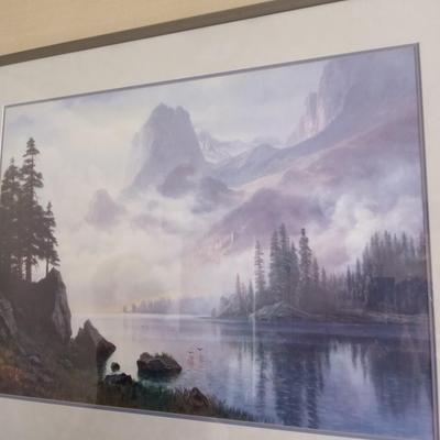 LOT 66 FRAMED LAKE SCENE ARTWORK