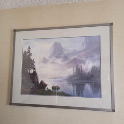 LOT 66 FRAMED LAKE SCENE ARTWORK