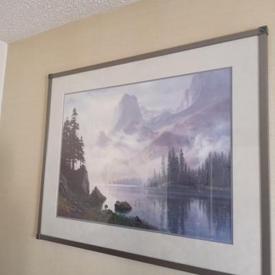 LOT 66 FRAMED LAKE SCENE ARTWORK