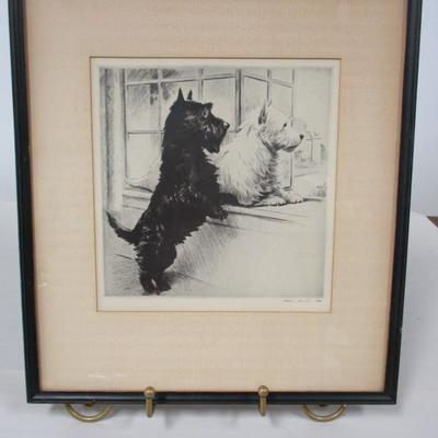 Black & White Scottish Terriers Artist Morgan Dennis