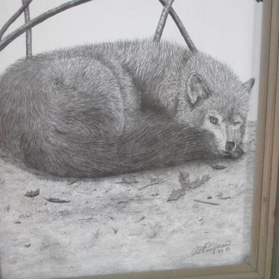 Framed & Signed Fox Artwork