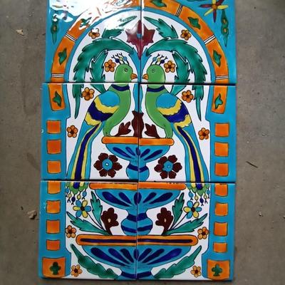 LOT 103 HAND PAINTED TILES AND DECOR