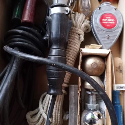 LOT 107 MECHANICS LIGHT-HITCH BALL-OPEN WRENCH SET-HAND TOOLS