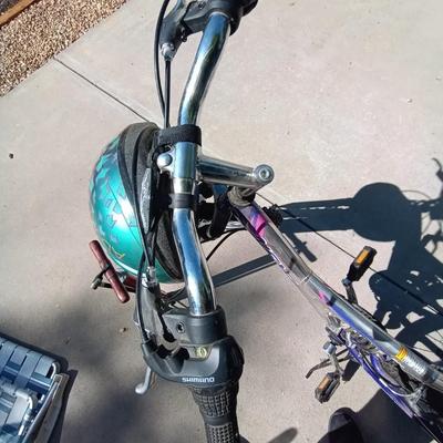 LOT 41 SHIMAN0 "NEXT" ALUMINUM 21 SPEED BIKE-HELMET AND TIRE PUMP