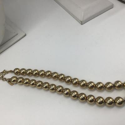 Vintage Monet Gold Beaded Necklace