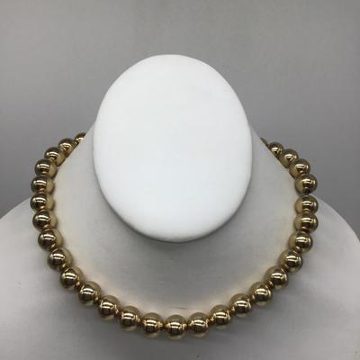 Vintage Monet Gold Beaded Necklace