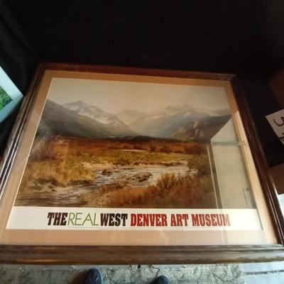 LOT 54 FRAMED DENVER ART MUSEUM POSTER "THE REAL WEST"
