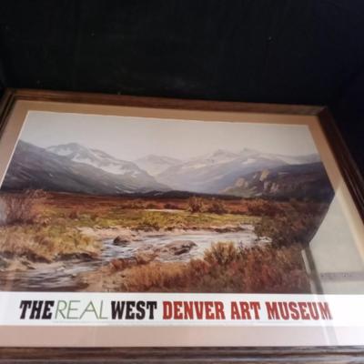 LOT 54 FRAMED DENVER ART MUSEUM POSTER "THE REAL WEST"
