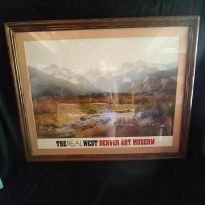 LOT 54 FRAMED DENVER ART MUSEUM POSTER "THE REAL WEST"