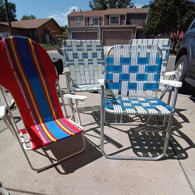 LOT 57 FOUR LAWN CHAIRS