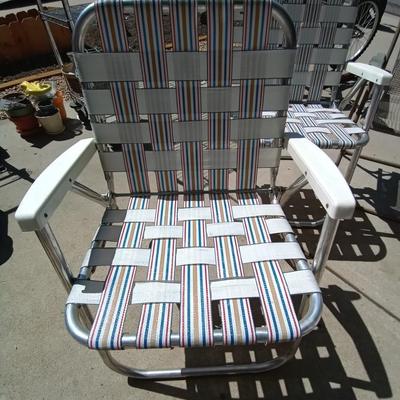 LOT 58 TWO SETS OF TWO LAWN CHAIRS