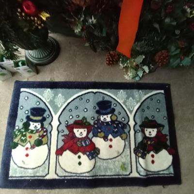LOT 112 CHRISTMAS TREE-WREATH AND DECOR