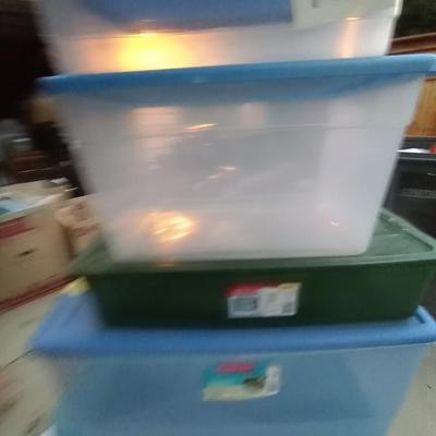 LOT 113 PLASTIC STORAGE CONTAINERS