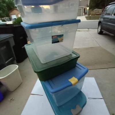 LOT 113 PLASTIC STORAGE CONTAINERS