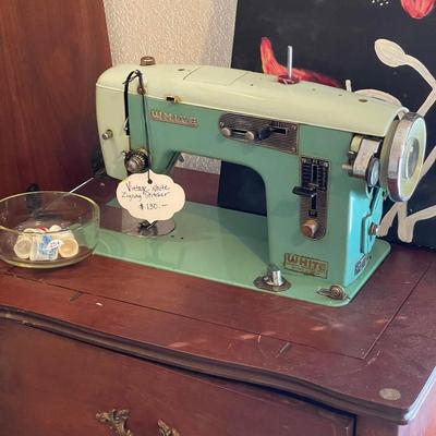 Lot 2: Twin Trundle Frame/mattress, Sewing machine & more