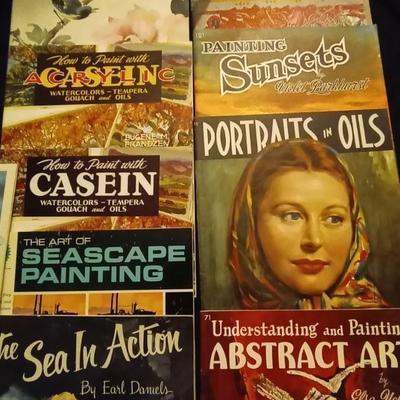 LOT 118 PAINTING BOOKS AND CANVAS PANELS