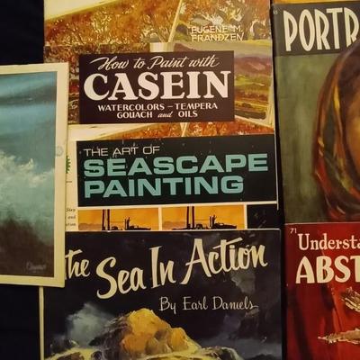 LOT 118 PAINTING BOOKS AND CANVAS PANELS