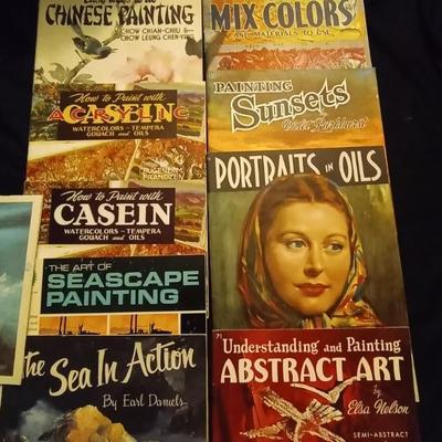 LOT 118 PAINTING BOOKS AND CANVAS PANELS