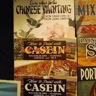 LOT 118 PAINTING BOOKS AND CANVAS PANELS