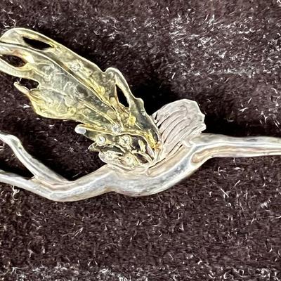 STERLING Silver Fairy 