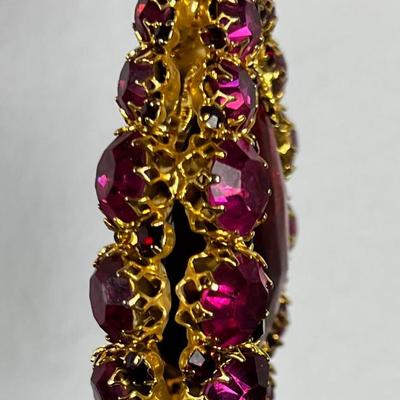 Crown Jewel Fuchsia& Gold Tone  Pendant