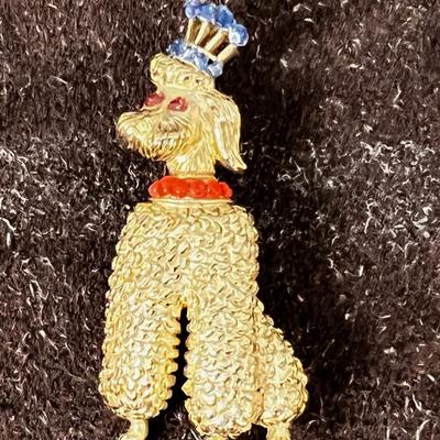 POODLE with a Crown Brooch, AMAZING! 