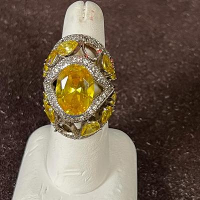 Yellow Jeweled Ring 