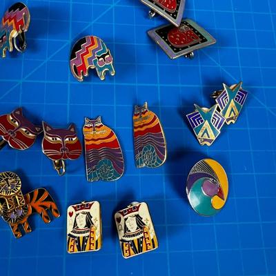 Lot of Enamel Pins Made into Clip on Earrings 