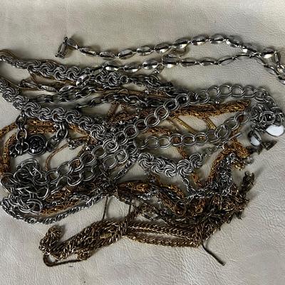 Gold and Silver Various Costume Chain Lot